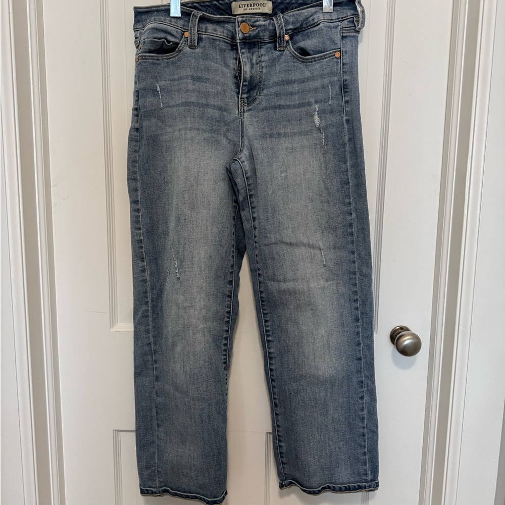 Liverpool Crop Straight Jeans —Women’s size 6 EUC